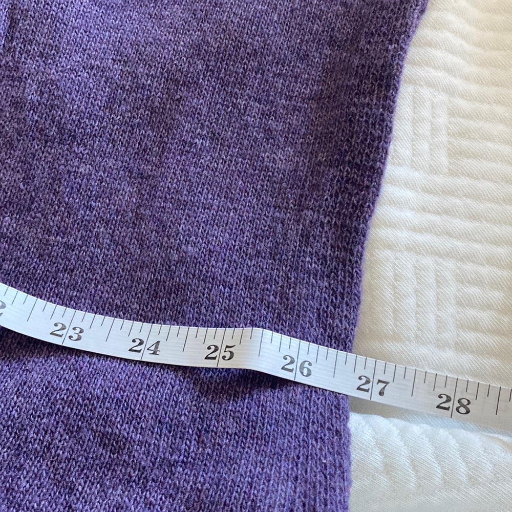 Italian Wool Cashmere Blend Poncho Purple SZ OSFM - Picture 3 of 8